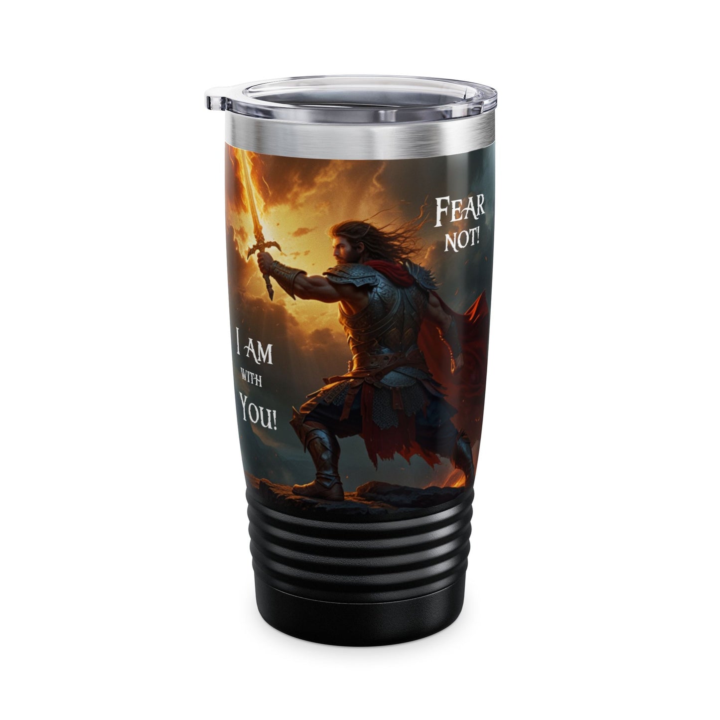 "Fear Not! I Am with You!" Isaiah 41:10 Spiritual Warfare Ringneck Tumbler, 20oz