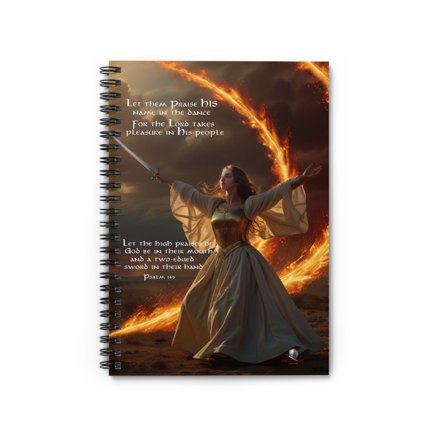 "Praise in Dance" Psalm 149 Scripture Spiral Notebook - Ruled Line