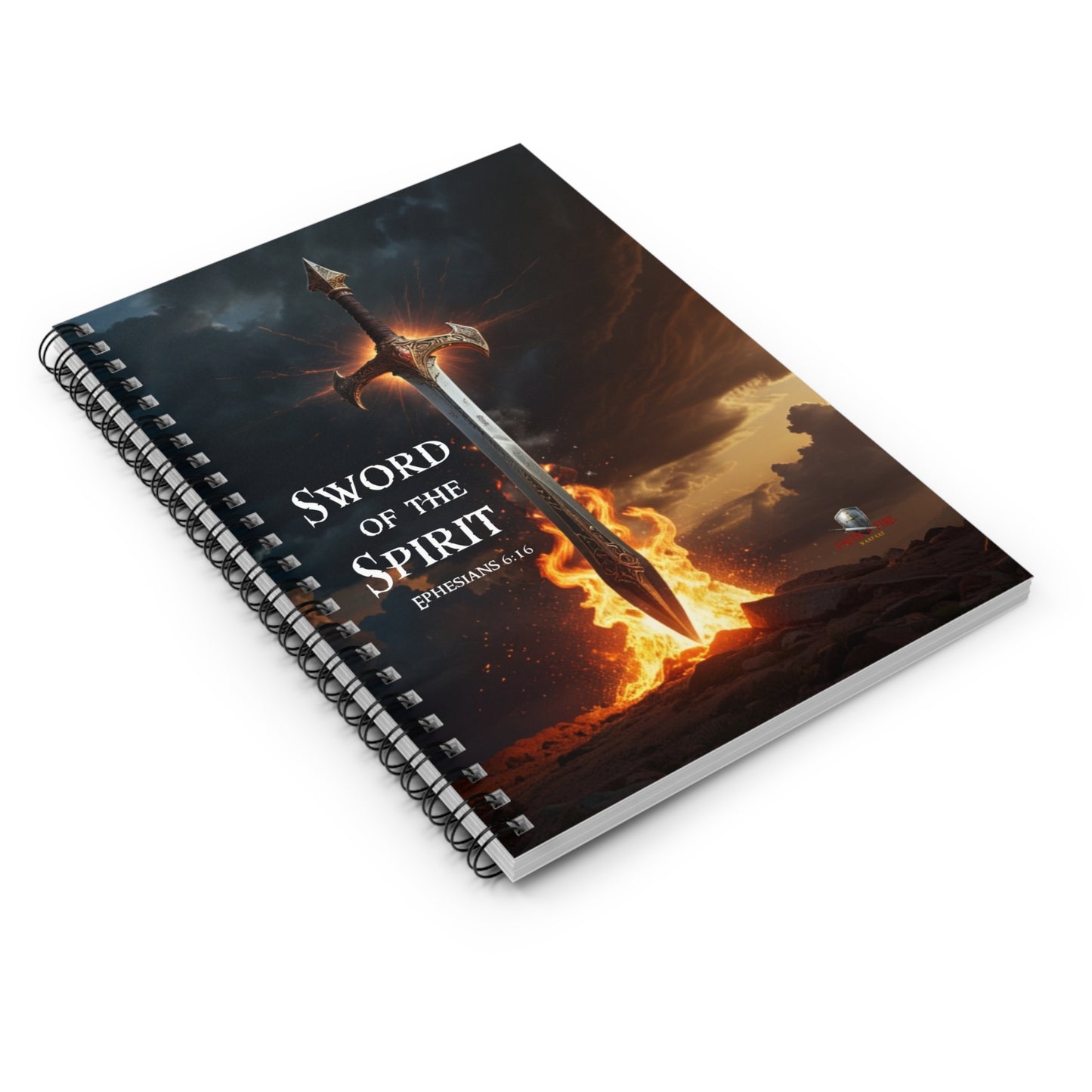 "Sword of the Spirit" Ephesians 6:16 Spiritual Warfare Armor Spiral Notebook - Ruled Line