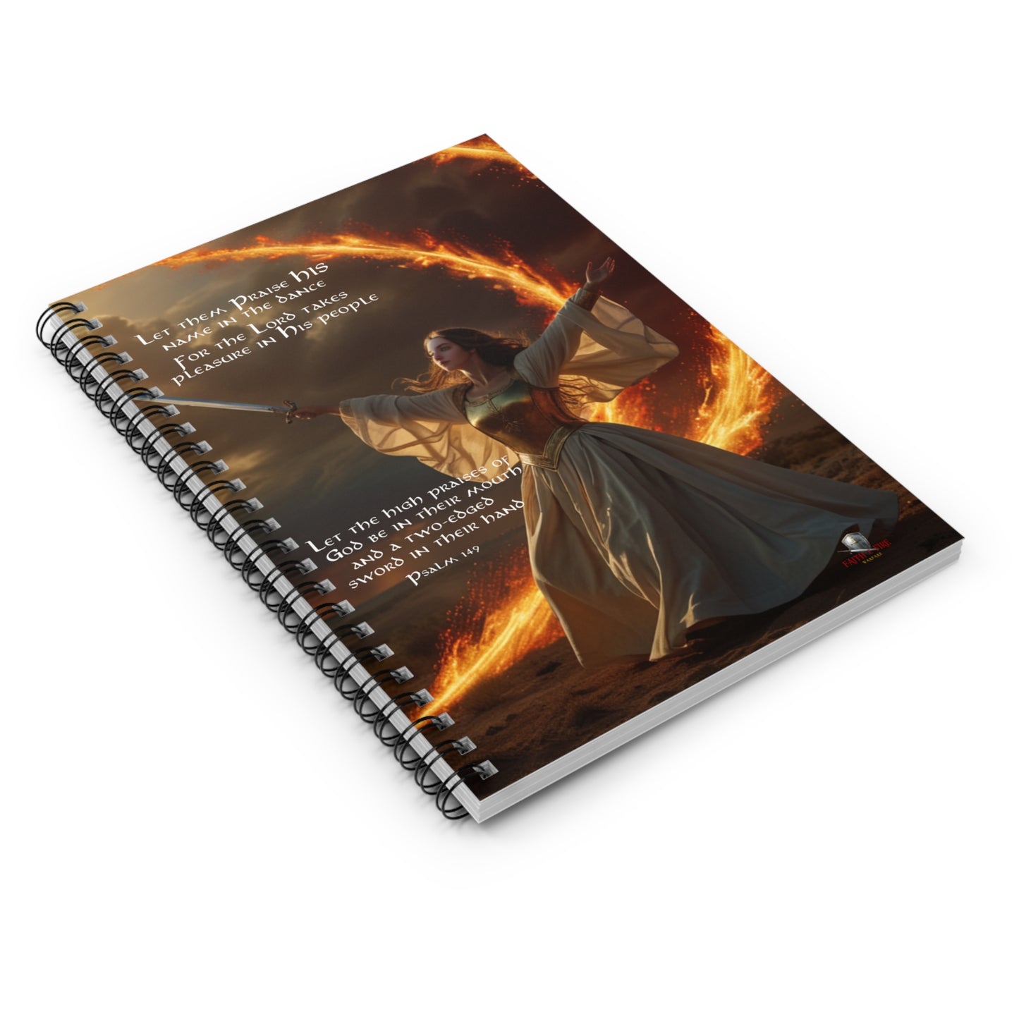 "Praise in Dance" Psalm 149 Scripture Spiral Notebook - Ruled Line