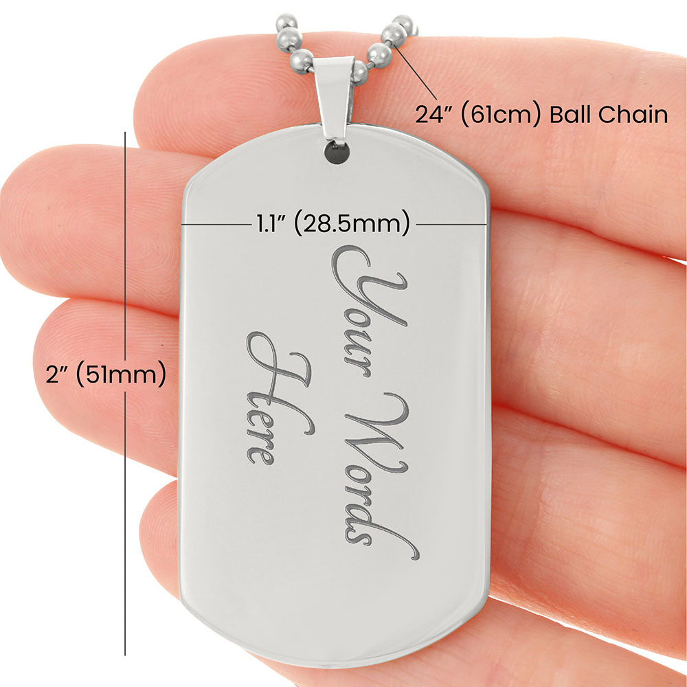 "Faces like Lions" 1 Chronicles 12:8 Spiritual Warfare Dog Tag Necklace